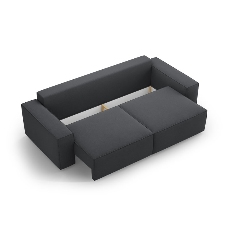 Biles 3 Seater Sofa Bed, Dark Grey