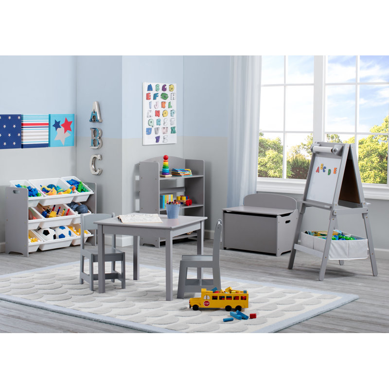 Organisateur de jouets en plastique Delta Kids 9 bacs, gris / blanc