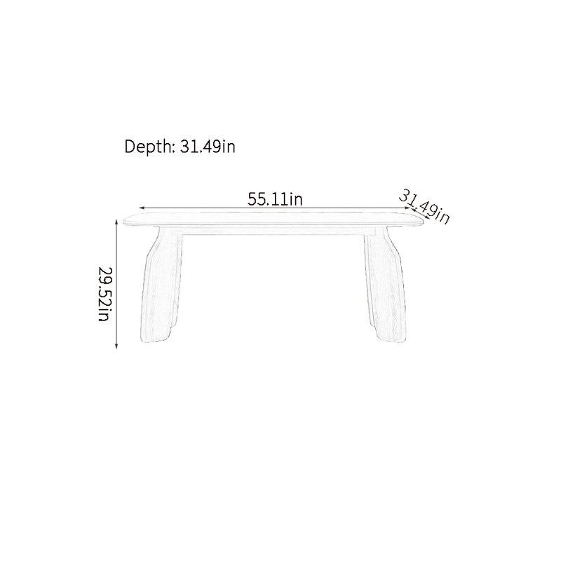 Margaritte, H 29,52 po x L 55,11 po x l 31,49 po