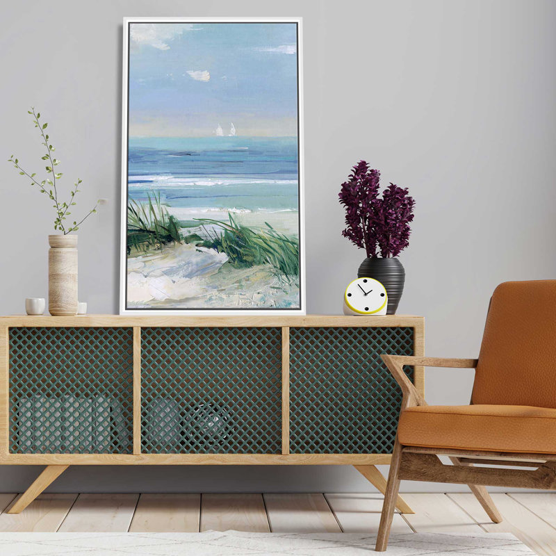Coastal Breezes - Peinture sur toile à cadre flottant, H 33,5 po x l 21,5 po