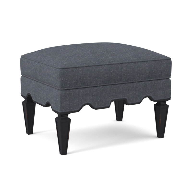 Palm Ottoman, Vintage Ebony, Elise Harbor 100% Polyester