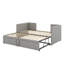 Lit de jour simple rembourré avec couchette escamotable, structure de lit de jour simple en velours avec lit gigogne-893196527