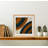 Square Abstract Embroidery in Wood Frame