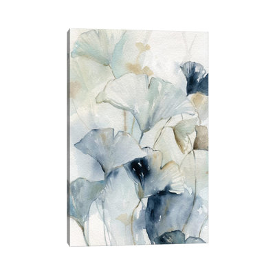 Indigo Gingko I by Carol Robinson - Wrapped Canvas Print