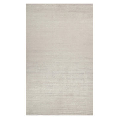 Rug & Kilim’S Plain Modern Rug In Solid Silver And Off-White Tone-On-Tone
