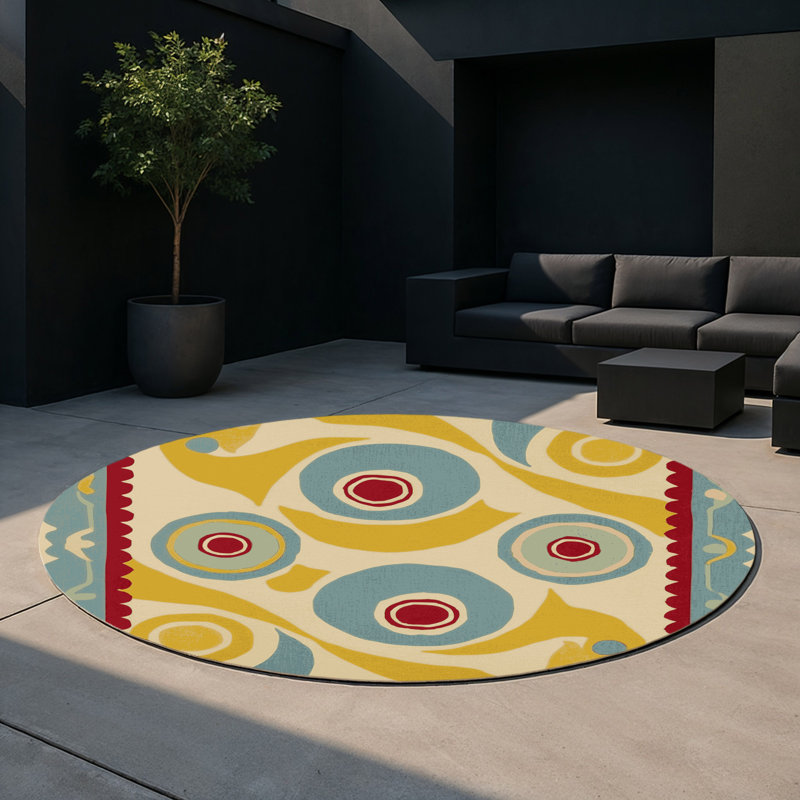 Tapis intérieur et extérieur Snazzy Prime Flex, Rond 5 pi