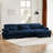 L-Shape 3 Deep Seat Modular Sofa Couch With 1 Movable Ottomans-1435877183