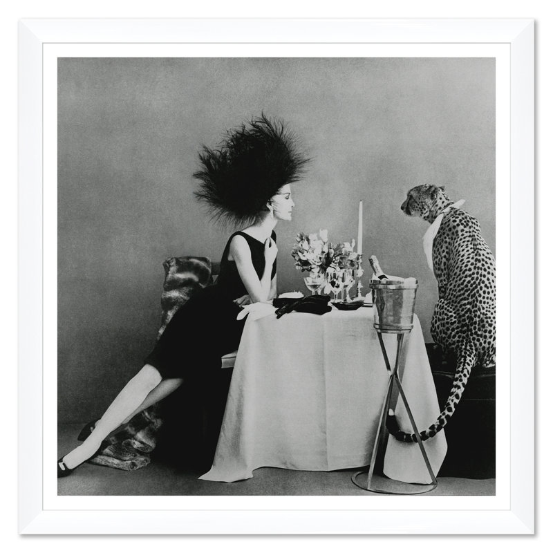 Vogue Magazine, "Model with a Cheetah", Leombruno-Bodi, November 1, 1960 Framed Photographic Print