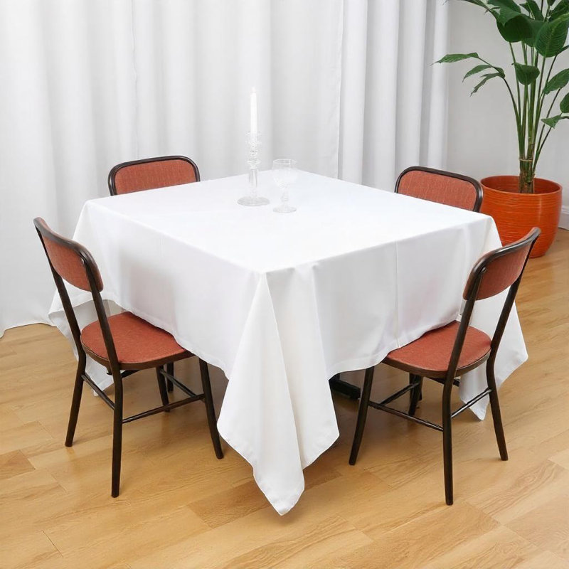 100% Egyptian Cotton Hotel Quality Table Cloth white (90x90), 90cm Square