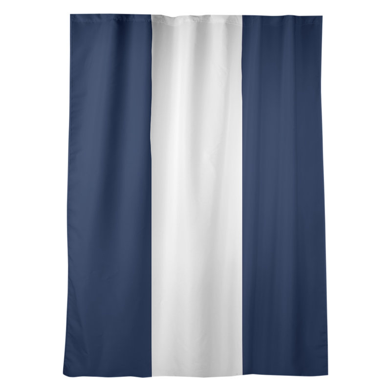 Room Darkening Curtain Single Panel, Atlanta Baseball Navy Blue/White/Navy Blue