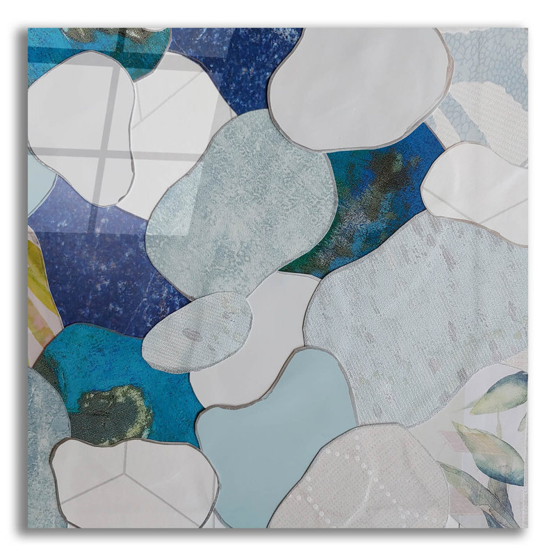 «Koi Fish Pond 1» par Coco Good, peinture murale en verre acrylique, H 12 po x l 12 po x P 0,13 po