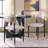 Schutt Boucle Upholstered Metal Dining Chairs