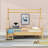 Wood Low Profile House Platform Bed-508322418-508322416