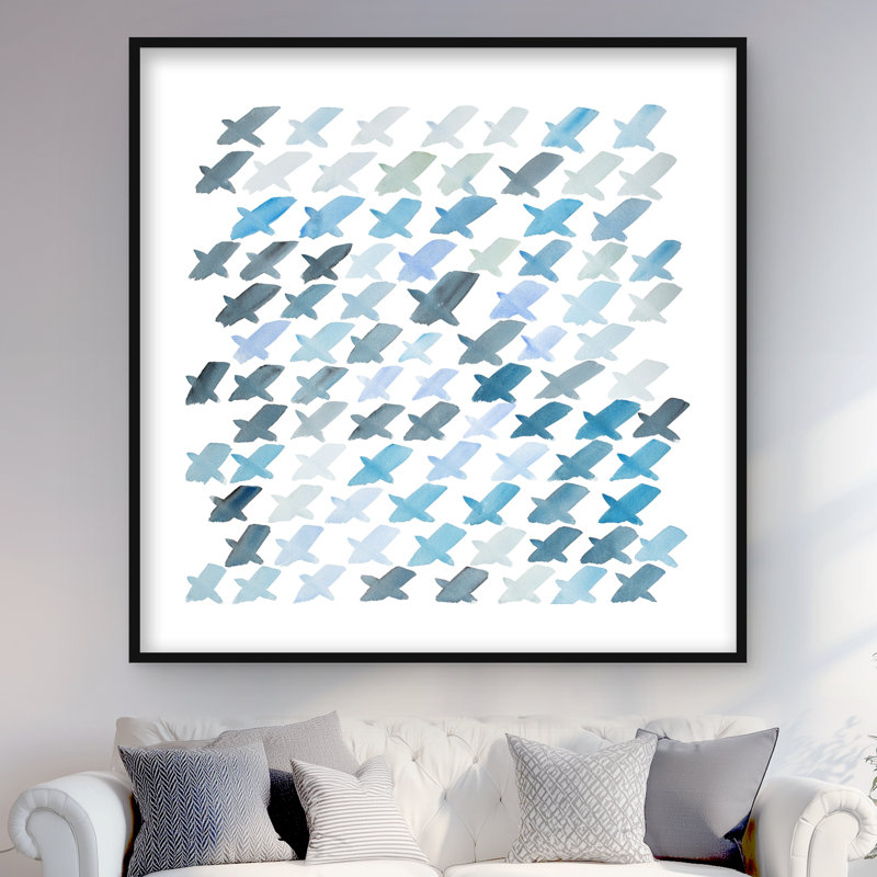 Motif en X - Reproduction matte encadrée pour décor de salon