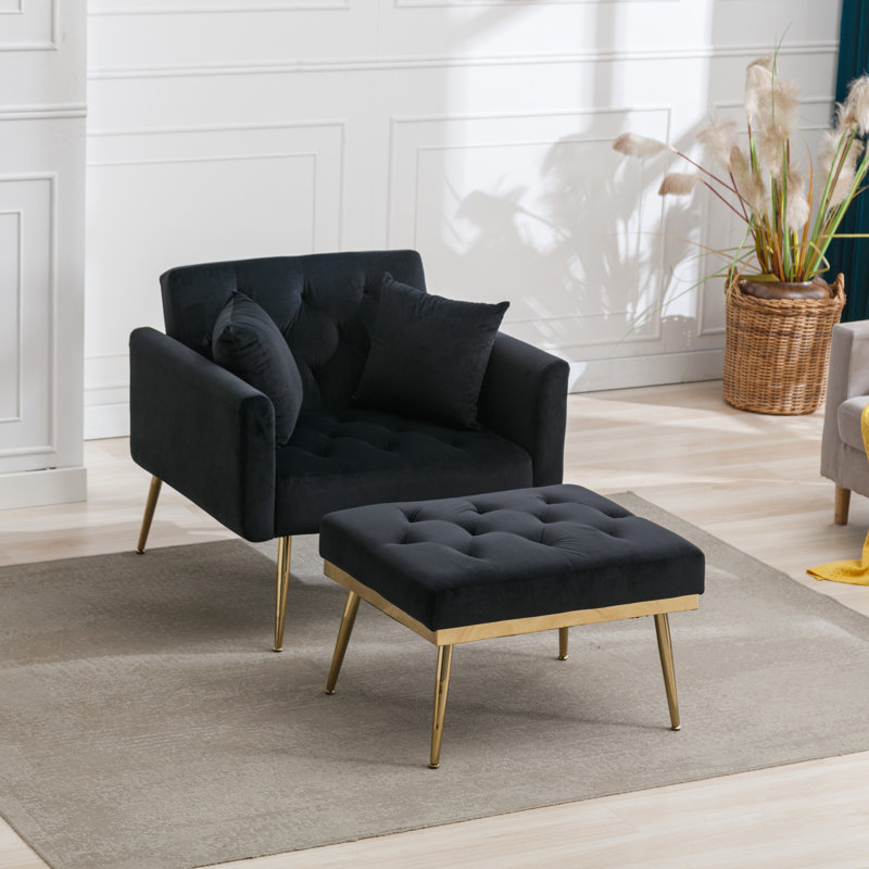 Chaise longue inclinable Asare, 100 % polyester noir