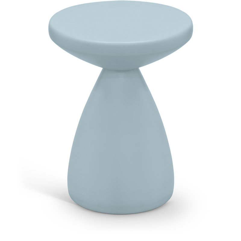 Table d'appoint en fer Anika Hendershot, Bleu clair