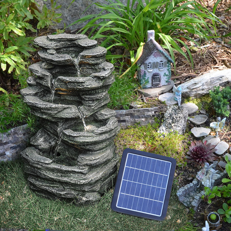 Weather Resistant Floor Fountain with Light