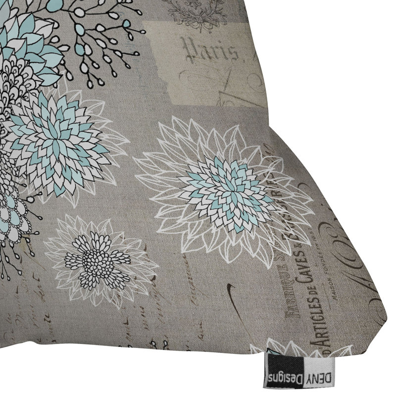 Square Floral Throw Pillow, 20" x 20"