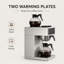 Cafetière à filtre professionnelle en acier inoxydable avec double carafe