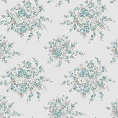 by Rachel Ashwell Rose Blossom Damask 10m x 52cm Wallpaper Roll