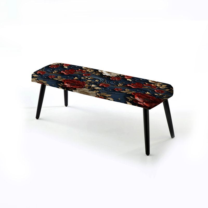 Laque artistique - Banc rembourré noir chinois