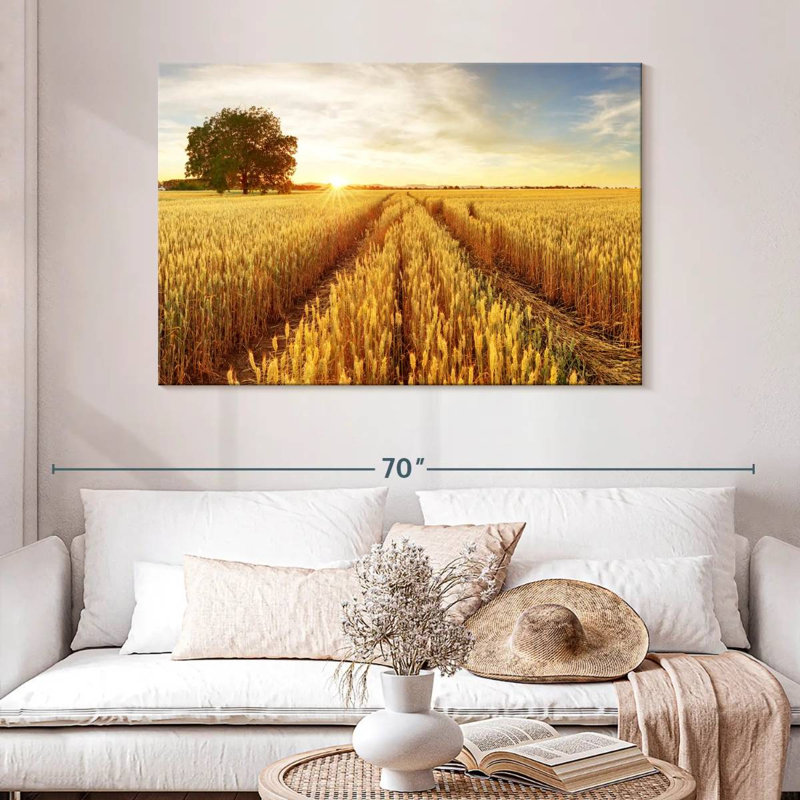Harnek Golden Wheat Fields, 32" H x 48" W