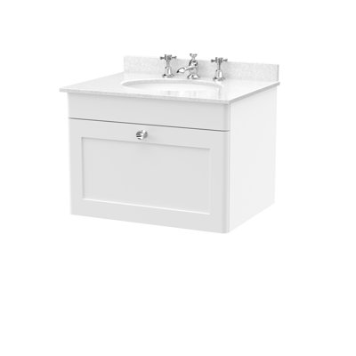 Classique 620mm Single Bathroom Vanity with Drop In Vitreous China Basin