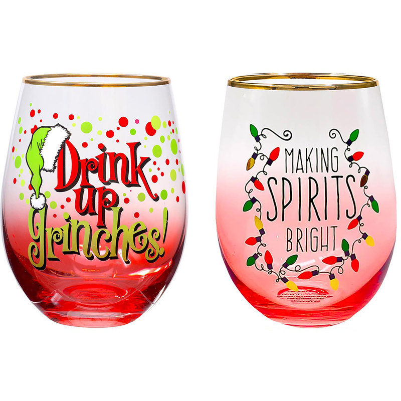 Hayan 16oz. Acrylic Stemless Wine Glass Set