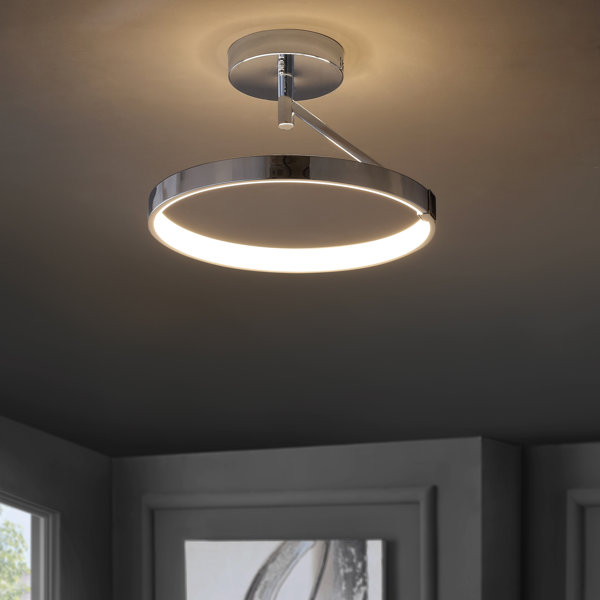 Orren Ellis Cresson LED Semi Flush Mount & Reviews | Wayfair Cresson LED Semi Flush Mount