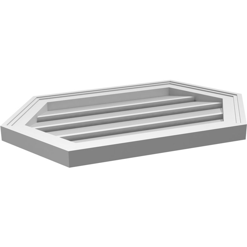 Évent horizontal fonctionnel à pignon en uréthane à surface horizontale Signature, H 16 po x l 26 po x P 1,5 po