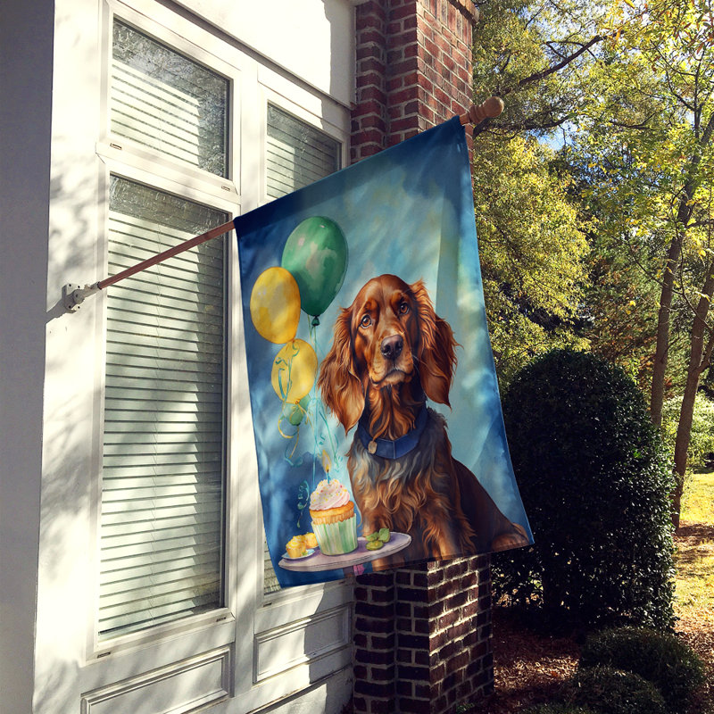 Drapeau «Happy Birthday House», Setter irlandais
