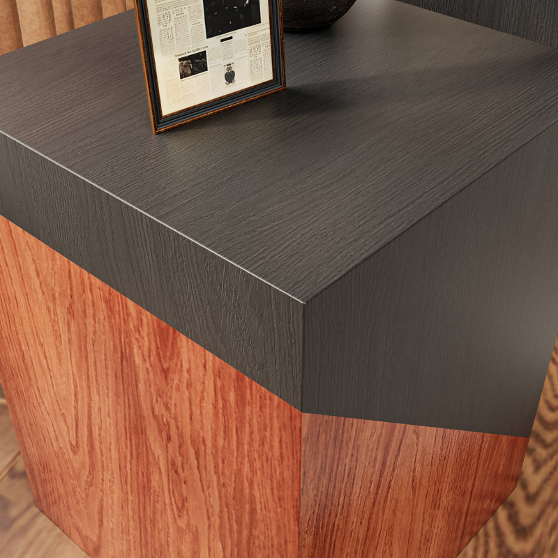 Ensemble de 2 tables de bout Modern, Brun foncé / Brun clair
