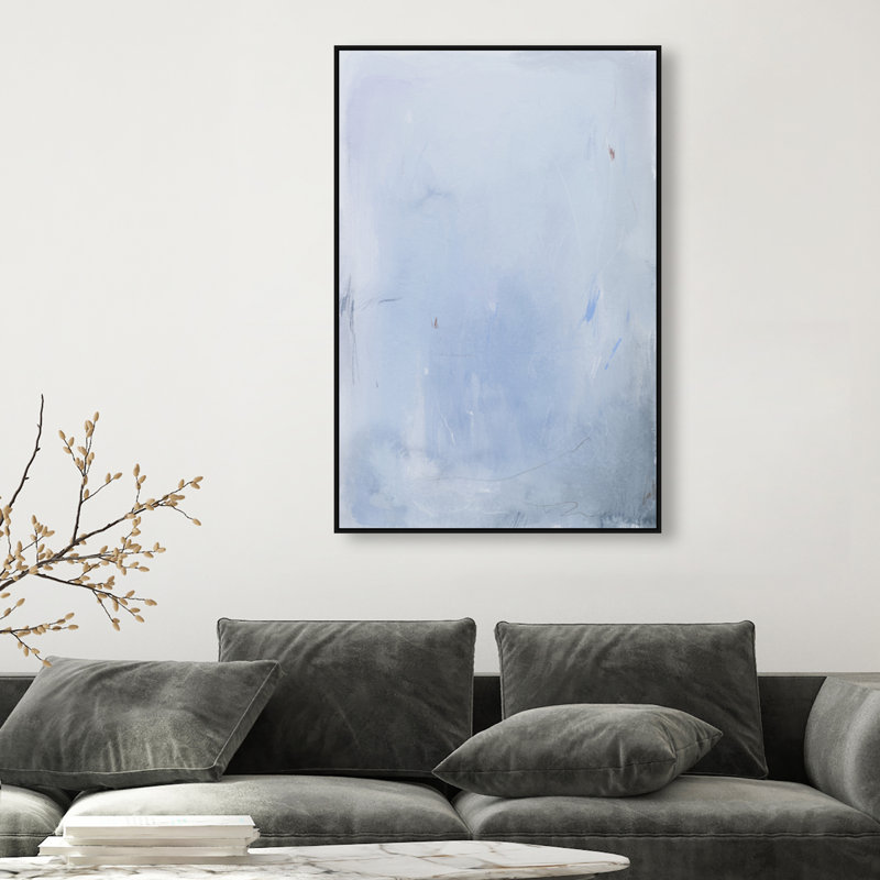 Calm Waters I Print by Oliver Gal, 31"H x 46"W, Black Floater Frame