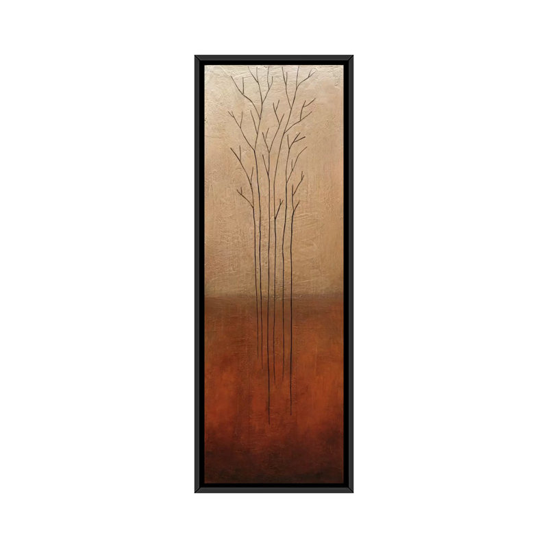 «Branch Rouge I», reproduction d'art sur toile, H 72 po x l 24 po x P 1,5 po, Toile avec cadre noir
