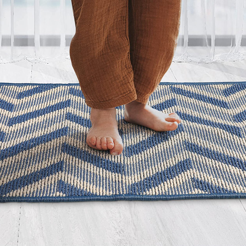 Blass Non-Slip Indoor Outdoor Door Mat, 81.3cm W x 121.9cm L, Blue