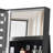 360°Swivel Jewelry Cabinet With Full Length Mirror, 360°Rotating Standing Jewelry Armoire Organizer, Lockable Storage Cabinet, Interior Lighted Mirror-1790822227