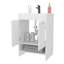 Meuble-lavabo blanc à 2 portes avec rangement ouvert-981927075