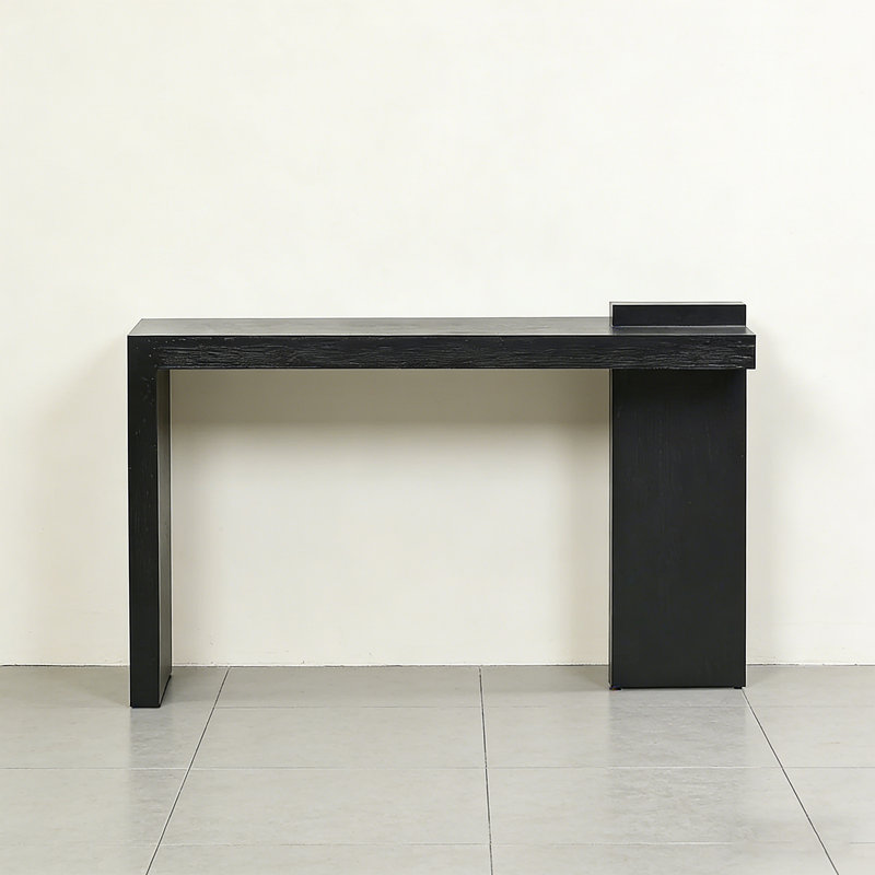 Console Retro Minimalist Art, H 33,46 po x l 47,24 po x P 15,75 po, Noir