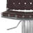 Barber Swivel Upholstered Adjustable Height Counter Stool with Stainless Steel Frame-2005715500