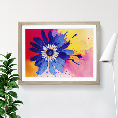 Daisy Flower Splash Vol.2 Abstract - Framed Print