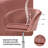 Swivel Upholstered Adjustable Height Counter Stool with Metal Frame-1958791862