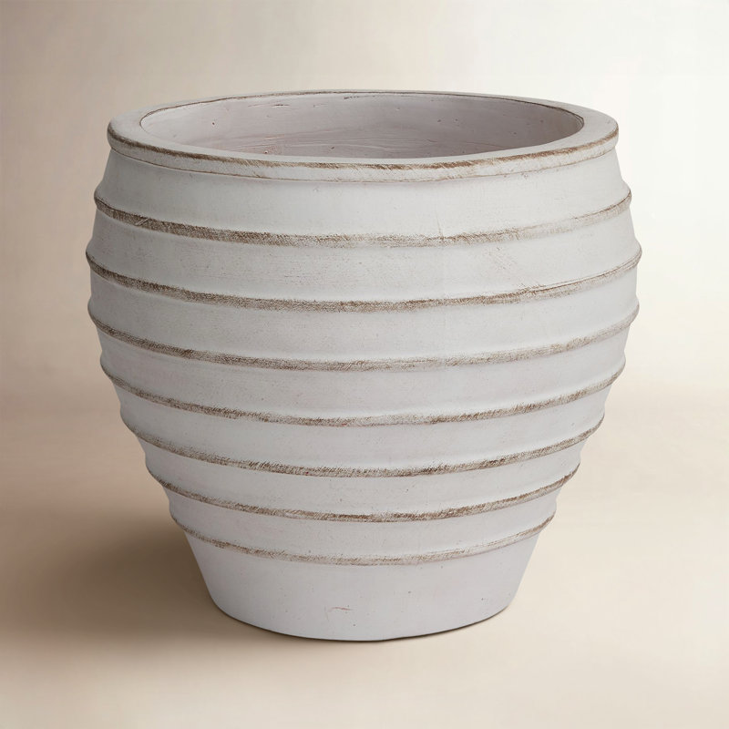 Ceramic Pot Planter, 19.5" H x 21.5" W x 21.5" D
