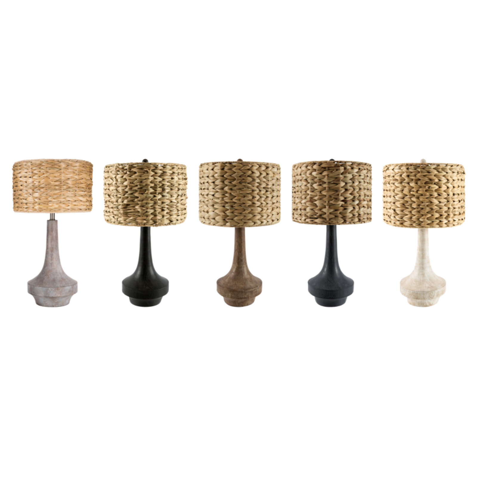Claudette Resin Table Lamp, Gray