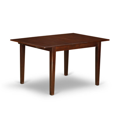 5 Piece Kitchen Table & Chairs Set Includes a Rectangle Dining Room Table with Butterfly Leaf and 4 Solid Wood Seat Chairs, Mahogany