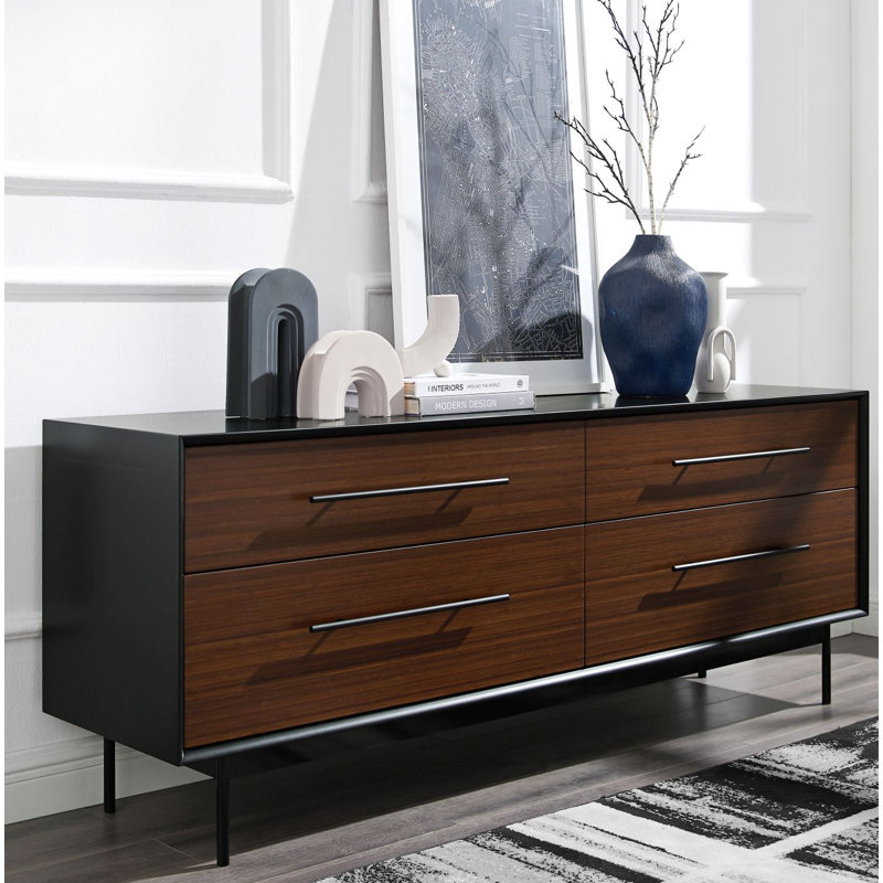 Solid Wood 73.5 " W 4 - Drawer Dresser