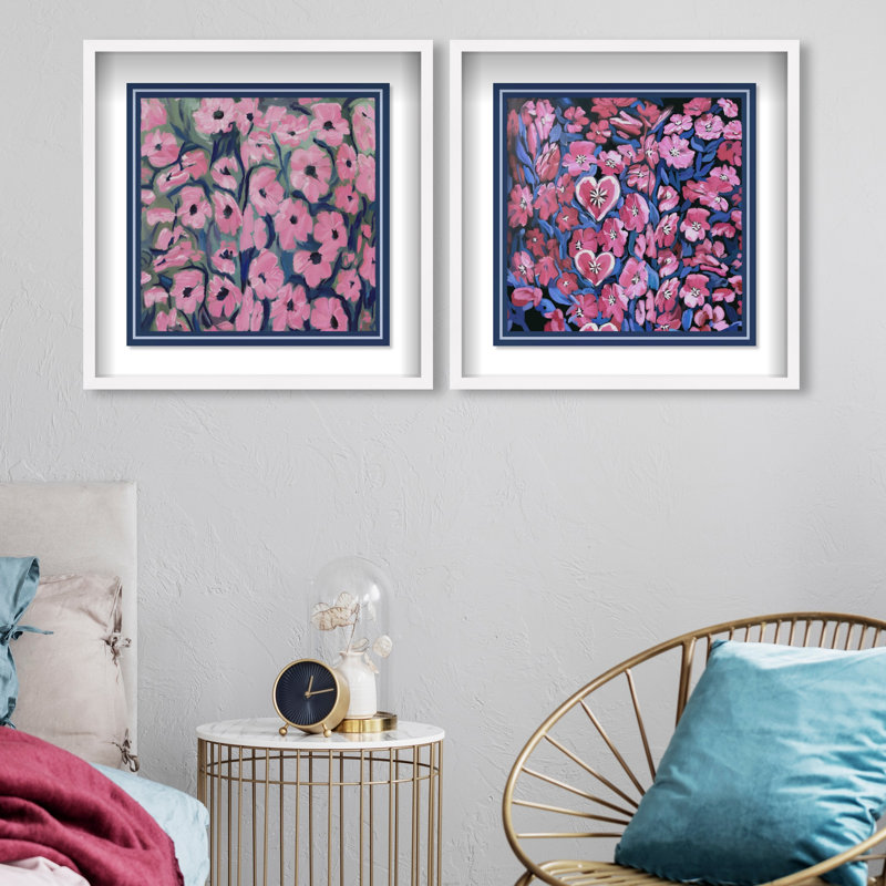 Forever Blooming Set Set by Oliver Gal, 27"H x 27"W, White Shadowbox