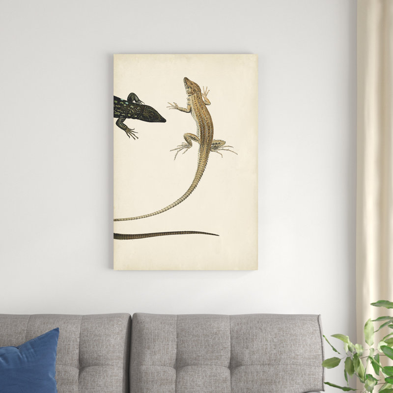 Lézard Diptyque II, H 36 po x l 24 po