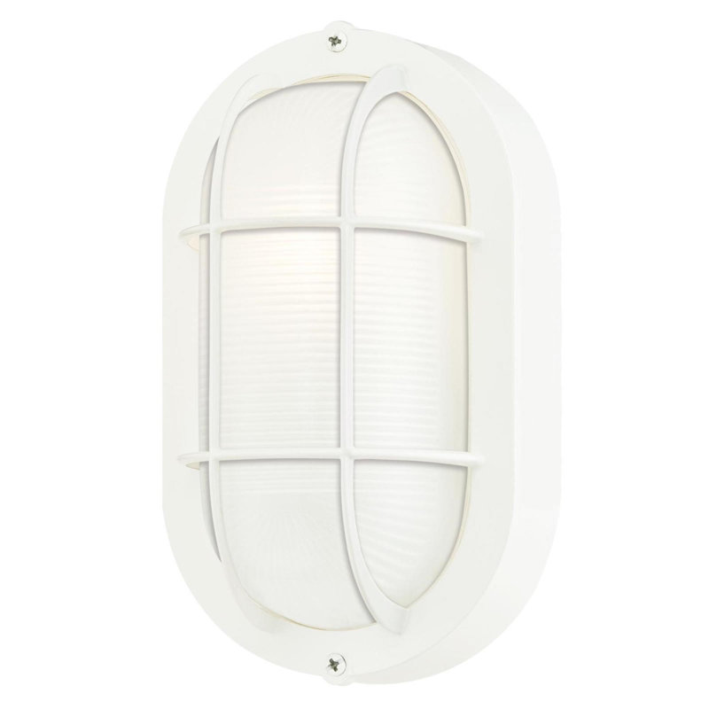 Lanterne murale d'extérieur 1 lumière en acier blanc avec lentille en verre blanc Westinghouse