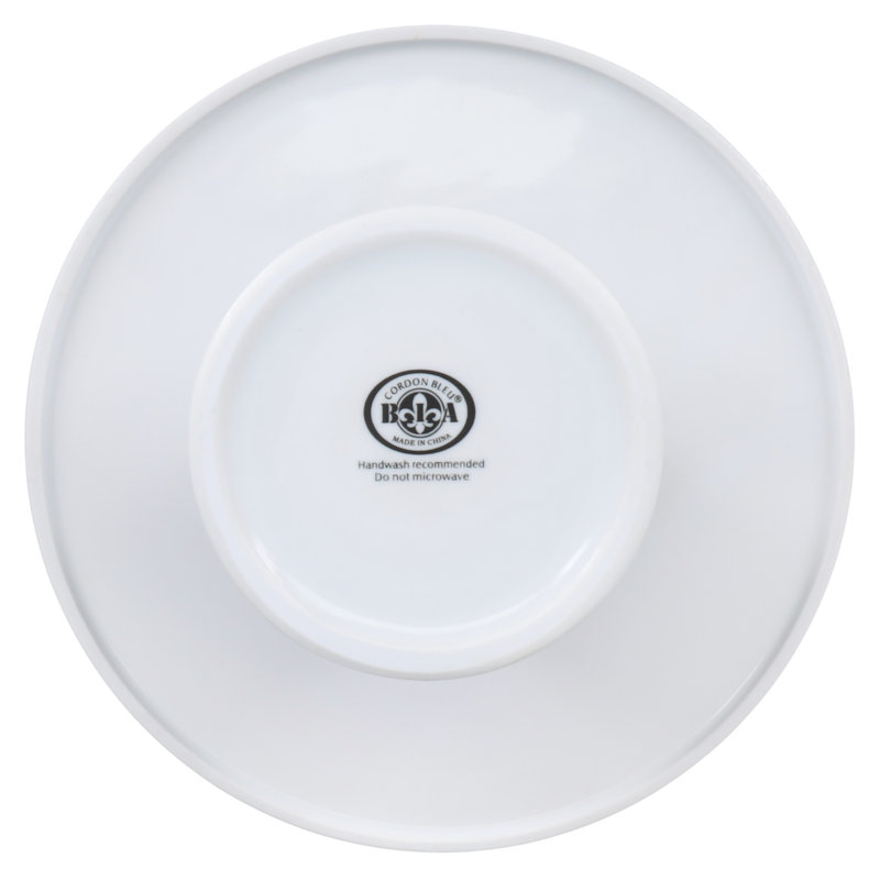 White Ceramic Round Pedestal Cake Stand, 8.5"