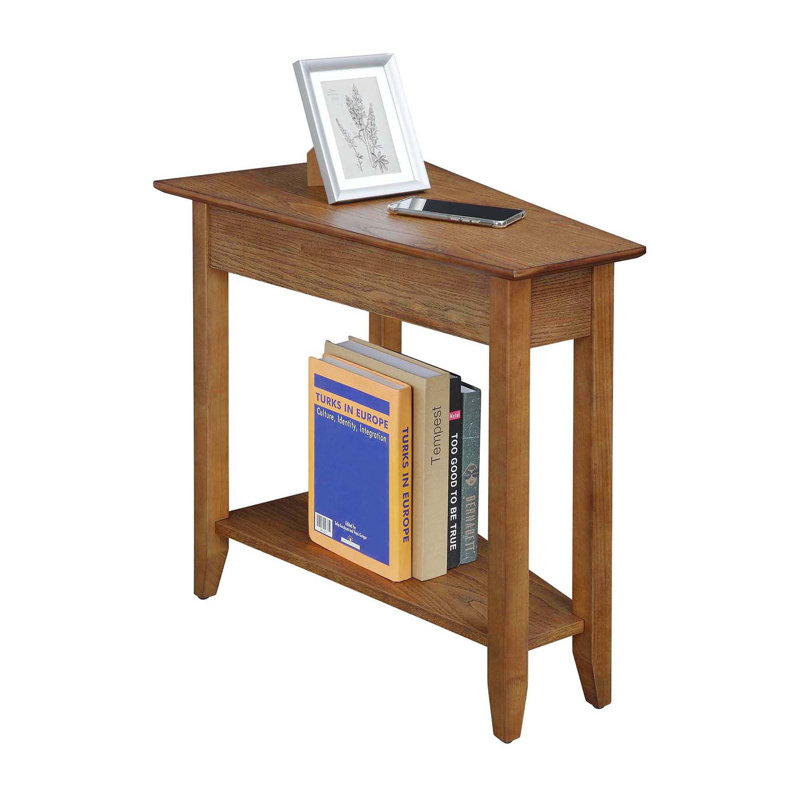 Carbin 24" Tall End Table with Shelf, Driftwood